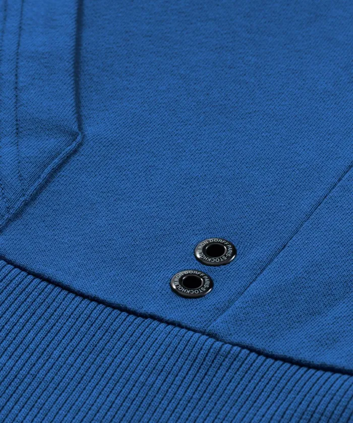Ron Dorff Organic Cotton Zipped Hoodie Fjord Blue Men Sweatshirts