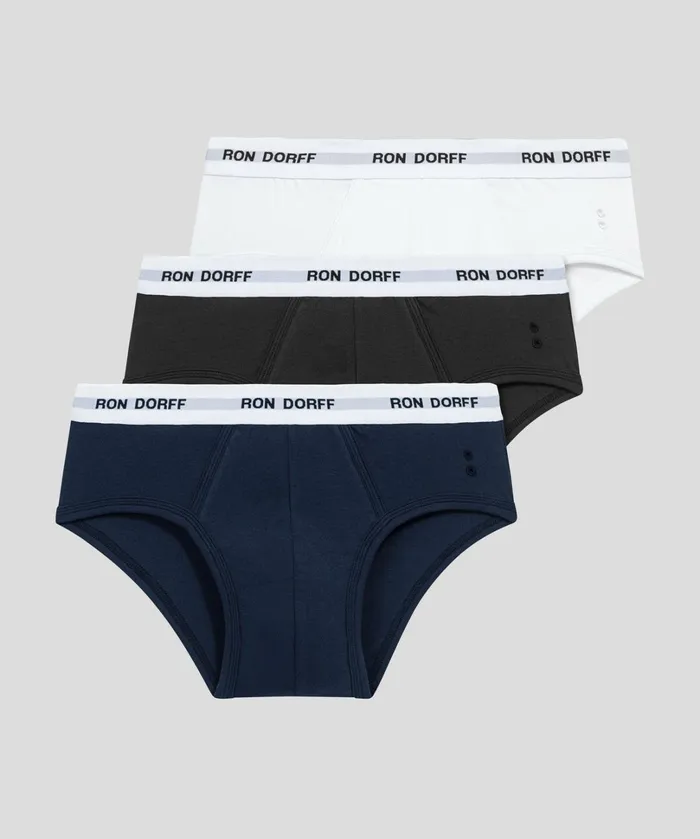 Ron Dorff RON DORFF YFront Briefs Kit NavyWhiteBlack Men Loungewear