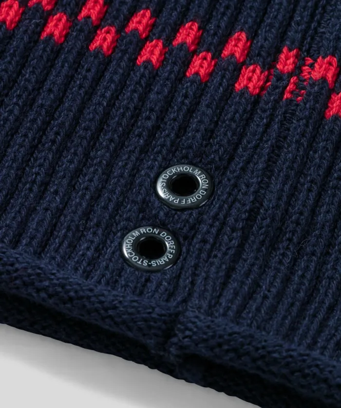 Ron Dorff Swedish Fisherman Cotton Sweater Navy Men Cashmere and Knitwear Tops