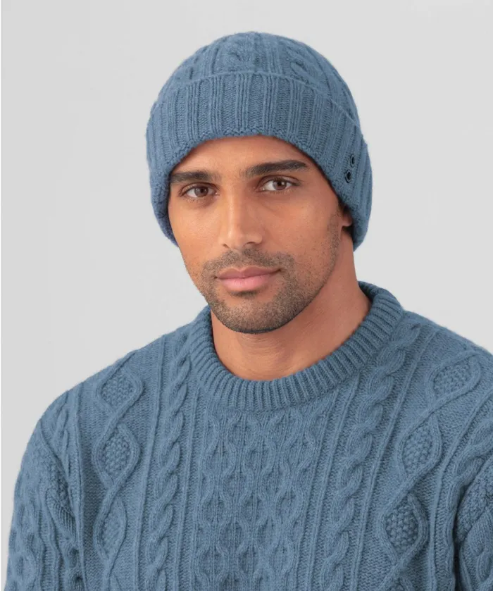 Ron Dorff Wool Cashmere Telemark Beanie Bering Sea Men Coach Caps and Beanies and Scarves