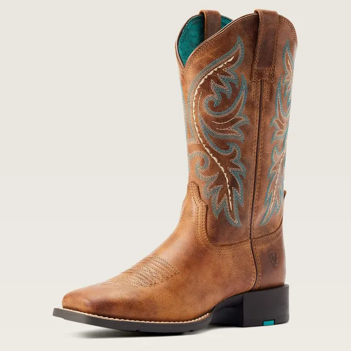 Round Up Back Zip Western Boot Desert Sand Women Ariat Western Boots
