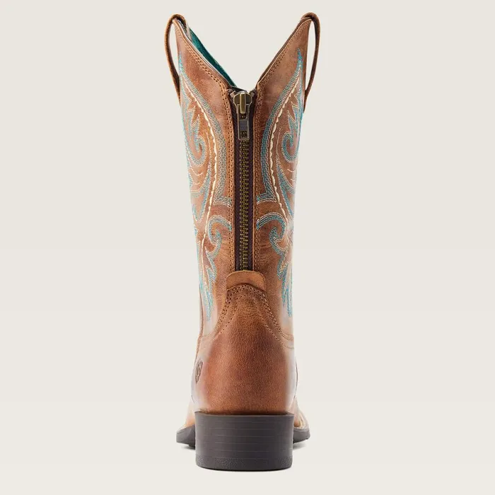 Round Up Back Zip Western Boot Desert Sand Women Ariat Western Boots