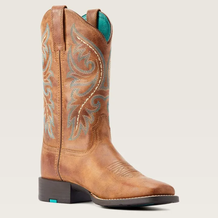 Round Up Back Zip Western Boot Desert Sand Women Ariat Western Boots