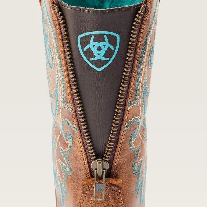 Round Up Back Zip Western Boot Desert Sand Women Ariat Western Boots