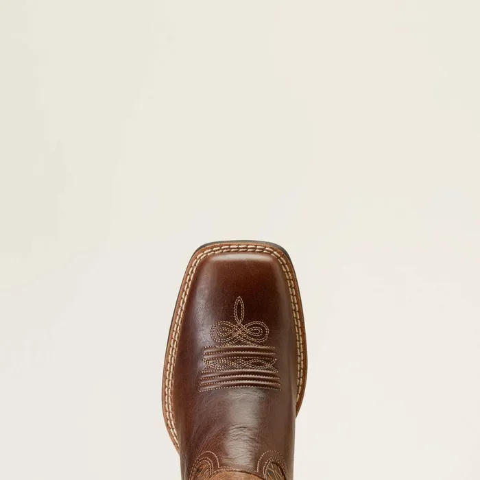 Round Up Wide Square Toe Western Boot Arizona Brown Women Ariat Western Boots