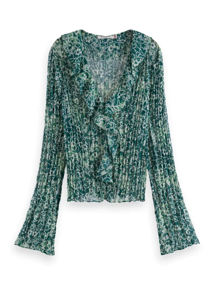 RUFFLED TOP Evening Black Women Scotch and Soda Tops and TShirts