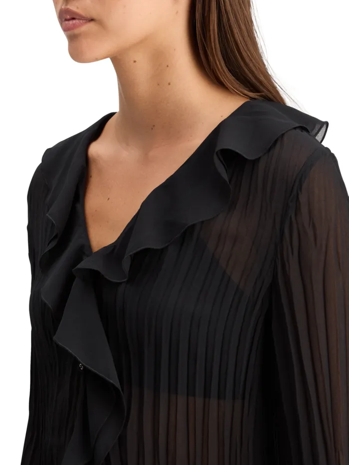 RUFFLED TOP Evening Black Women Scotch and Soda Tops and TShirts