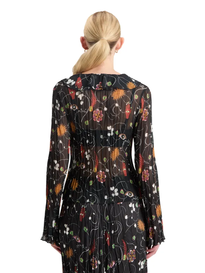 RUFFLED TOP Evening Black Women Scotch and Soda Tops and TShirts