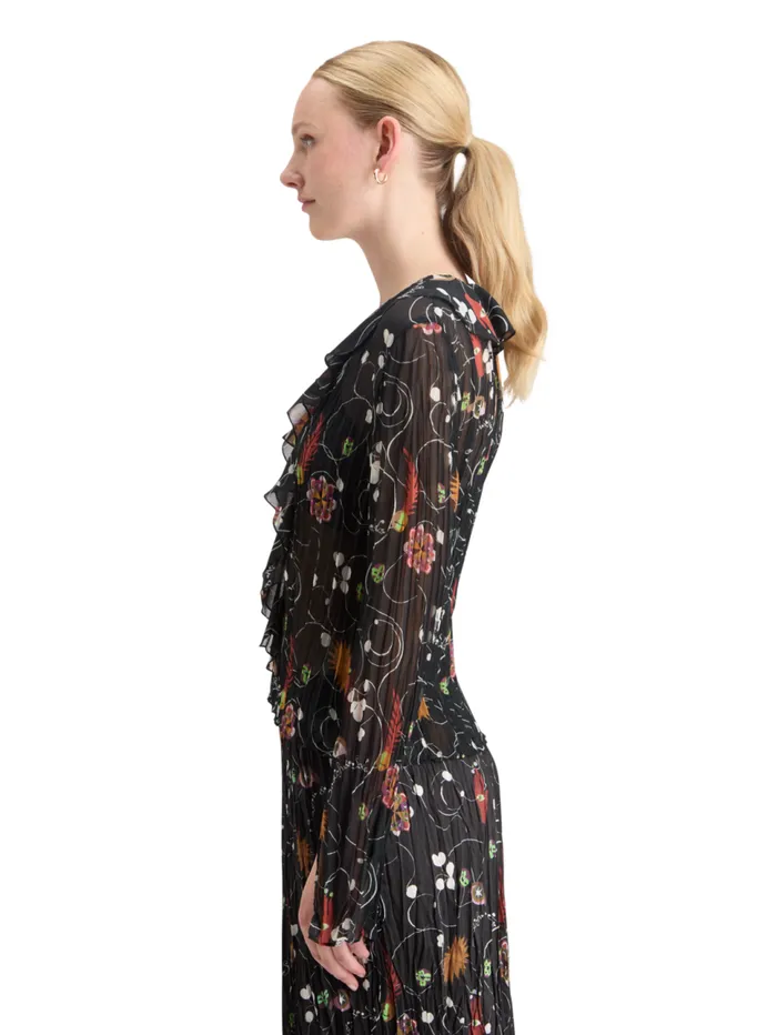 RUFFLED TOP Evening Black Women Scotch and Soda Tops and TShirts