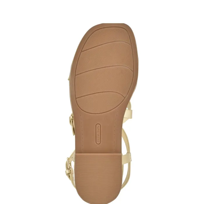 Rulen Flat Strappy Sandals Platino Women Nine West Flats Rulen Flat Strappy Sandals Platino Women Nine West Flats