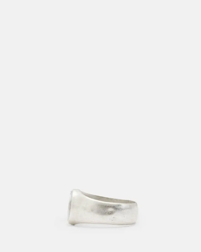 Ryker Sterling Silver Stone Ring Warm Silverwhite Men AllSaints Jewelry