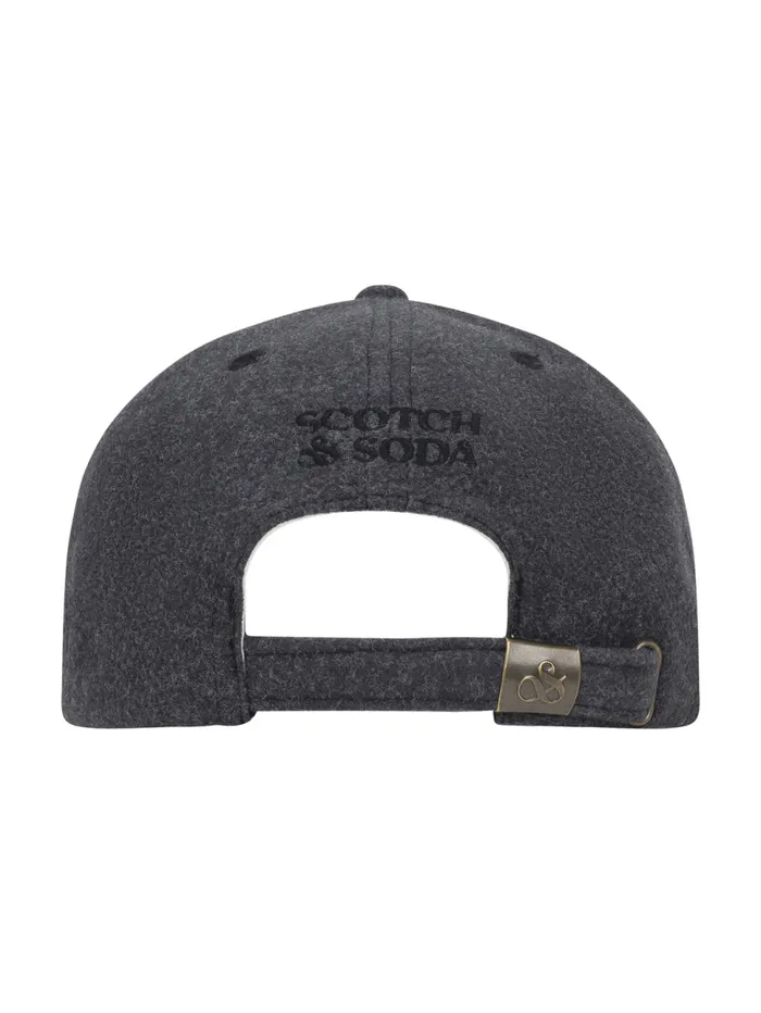 SandS WOOL ADJUSTABLE CAP Black Men Scotch and Soda Hats Scarves and Gloves