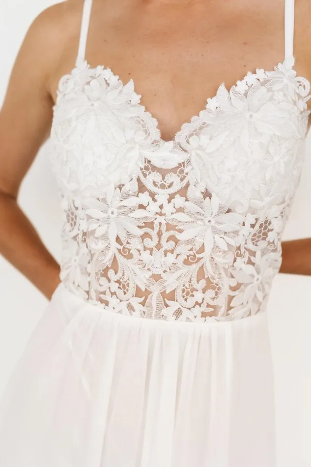 Samantha Lace Top Gown Off White Women Baltic Born Bridal Samantha Lace Top Gown Off White Women Baltic Born Bridal