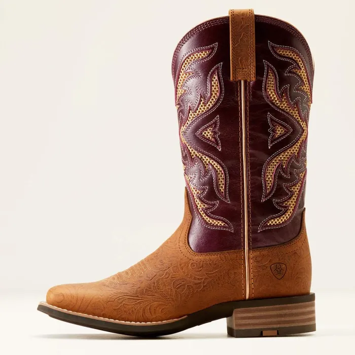San Angelo VentTEK 360 Western Boot Tooled Toasted Almondaged Merlot Women Ariat Western Boots San Angelo VentTEK 360 Western Boot Tooled Toasted Almondaged Merlot Women Ariat Western Boots