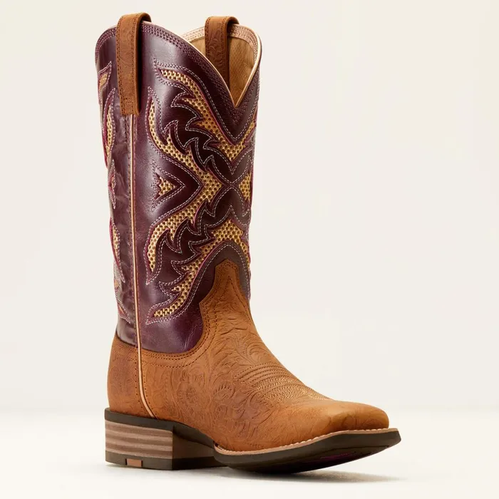 San Angelo VentTEK 360 Western Boot Tooled Toasted Almondaged Merlot Women Ariat Western Boots San Angelo VentTEK 360 Western Boot Tooled Toasted Almondaged Merlot Women Ariat Western Boots