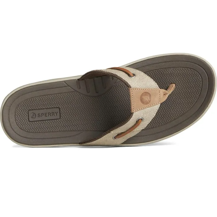 Sandals Men Sperry SeaCycled Baitfish Baja Flip Flop Taupe Sandals Men Sperry SeaCycled Baitfish Baja Flip Flop Taupe