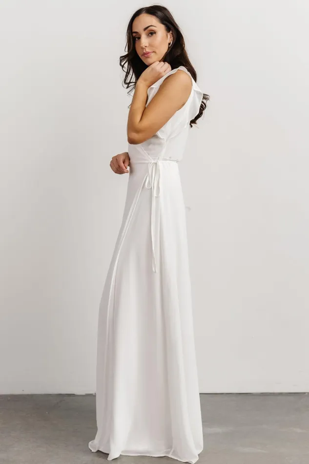 Saya Wrap Maxi Dress Offwhite Women Baltic Born Bridal