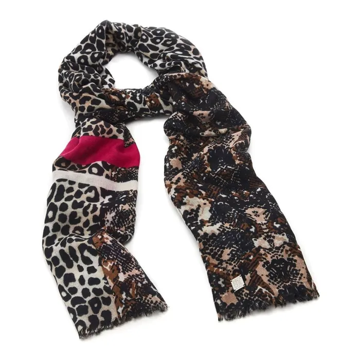 Scarves Women Moda In Pelle Elsiescarf Fuschia Textile