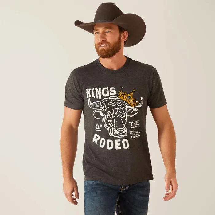 Sendero King Cow TShirt Charcoal Heather MenWomen Ariat TShirts and Polos Sendero King Cow TShirt Charcoal Heather MenWomen Ariat TShirts and Polos