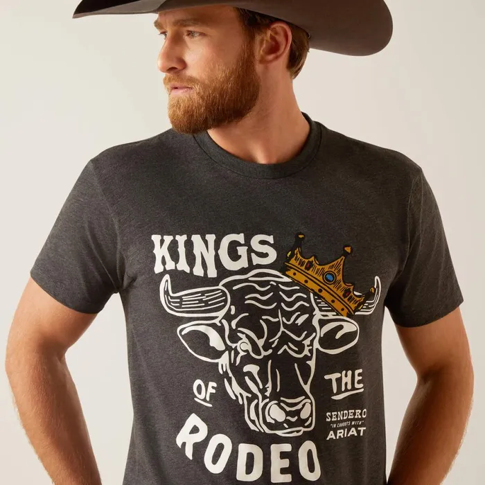 Sendero King Cow TShirt Charcoal Heather MenWomen Ariat TShirts and Polos Sendero King Cow TShirt Charcoal Heather MenWomen Ariat TShirts and Polos