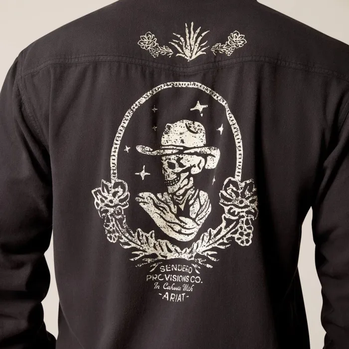 Sendero Skull Retro Fit Shirt Phantom Men Ariat Button Down Shirts Sendero Skull Retro Fit Shirt Phantom Men Ariat Button Down Shirts