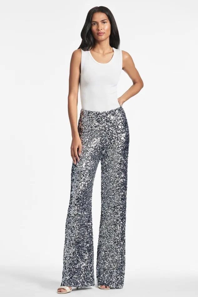 Sequin Alli Pant 8211 Gunmetal Women Sachin and Babi Matching Sets