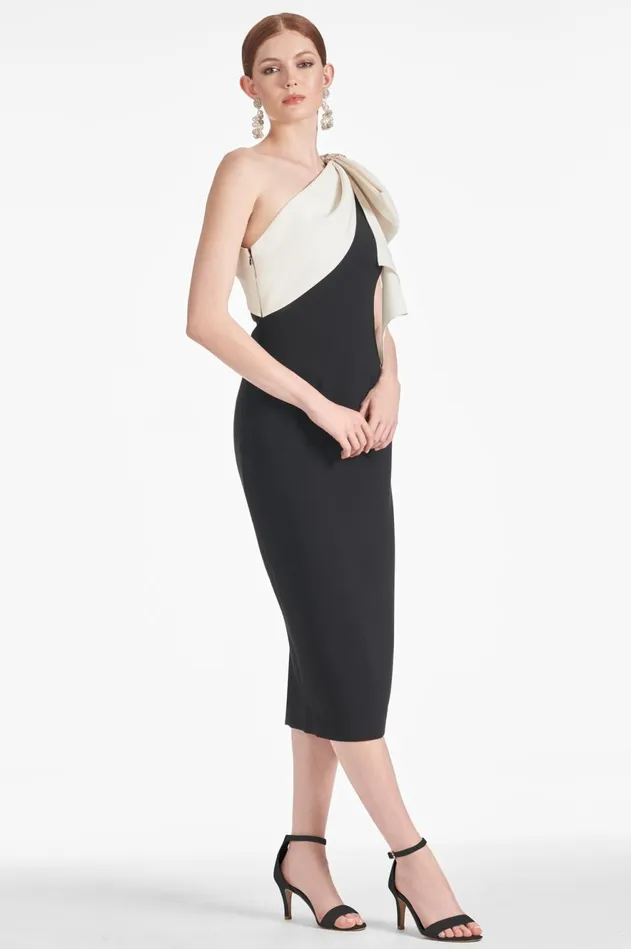 Shane Dress 8211 IvoryBlack Women Sachin and Babi One Shoulder