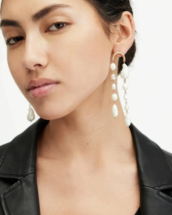 Shelby Mismatched Earring Set Warm Brass Women AllSaints Jewelry