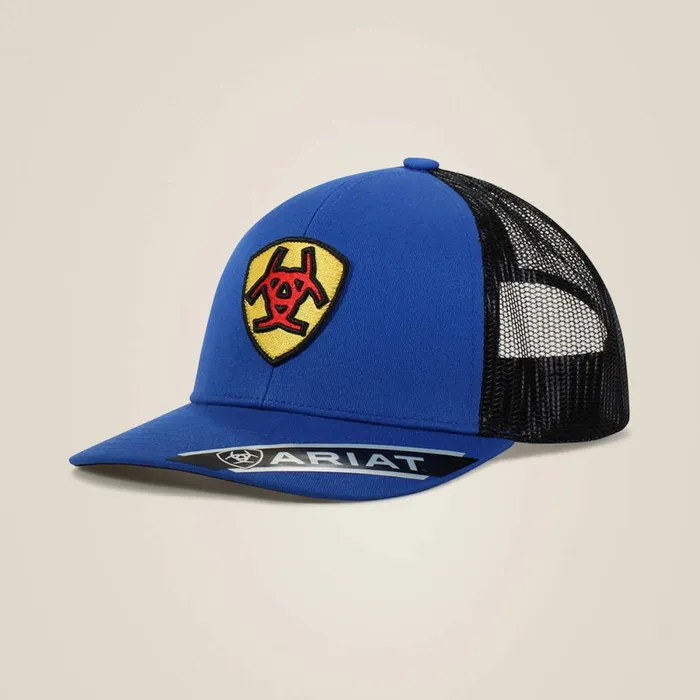 Shield Patch Cap Blue Men Ariat Hats and Caps