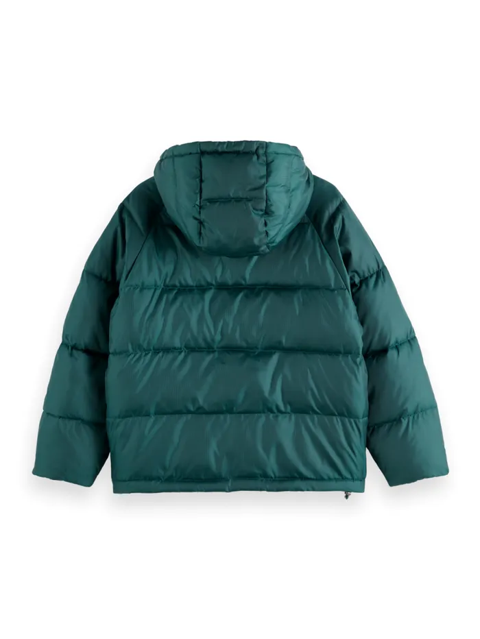 SHORT RIPSTOP PUFFER Cypress Green Women Scotch and Soda Jackets and Coats