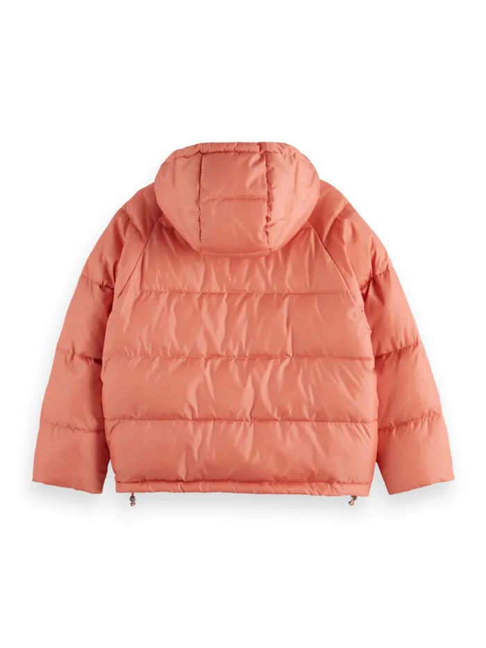 SHORT RIPSTOP PUFFER Cypress Green Women Scotch and Soda Jackets and Coats