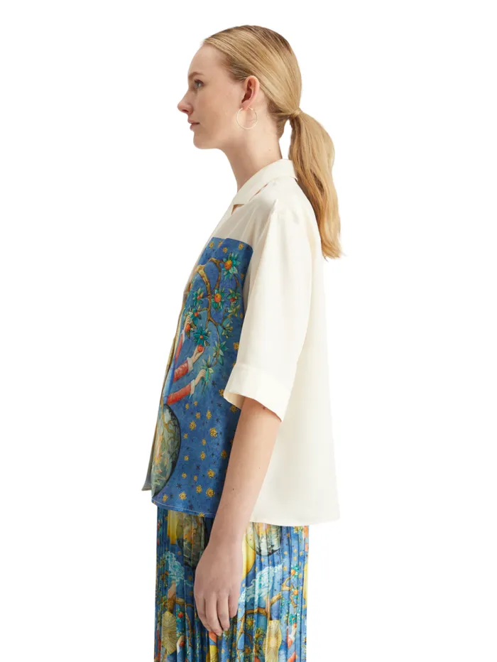 SHORT SLEEVED SHIRT EMBASSY OF THE FREE MIND PRINT Embassy Tree Aop Women Scotch and Soda Tops and TShirts SHORT SLEEVED SHIRT EMBASSY OF THE FREE MIND PRINT Embassy Tree Aop Women Scotch and Soda Tops and TShirts