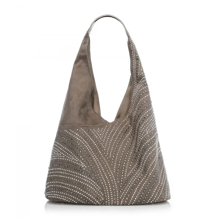 Shoulder Bags Women Moda In Pelle Glamslouchbag Taupe Alcantara
