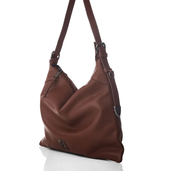 Shoulder Bags Women Moda In Pelle Jasmine Bag Dark Tan Leather