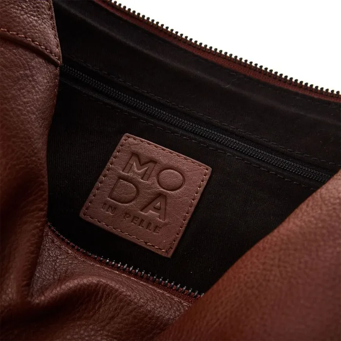 Shoulder Bags Women Moda In Pelle Jasmine Bag Dark Tan Leather