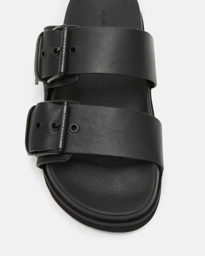 Sian Leather Sandals Black Women AllSaints Shoes and Boots