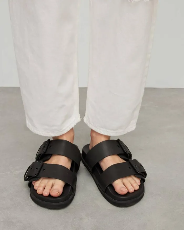 Sian Leather Sandals Black Women AllSaints Shoes and Boots