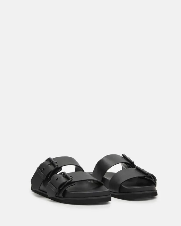 Sian Leather Sandals Black Women AllSaints Shoes and Boots