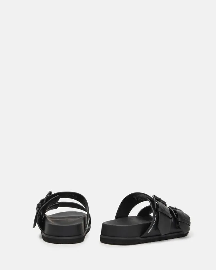 Sian Leather Sandals Black Women AllSaints Shoes and Boots