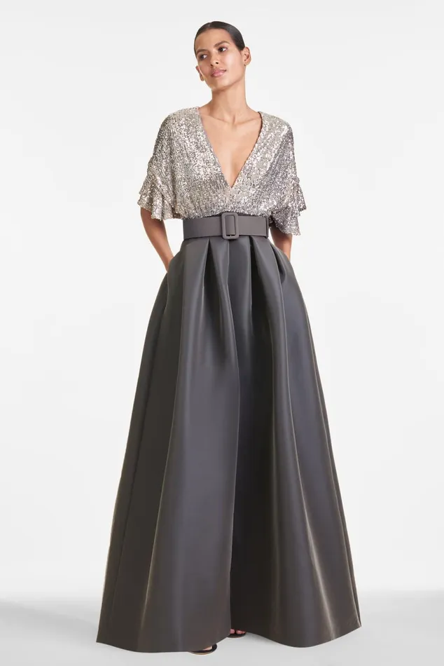 Simone Gown 8211 Charcoal Women Sachin and Babi Formal