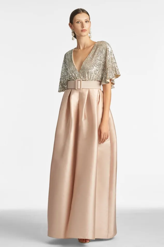Simone Gown 8211 Silver Peony Women Sachin and Babi Formal