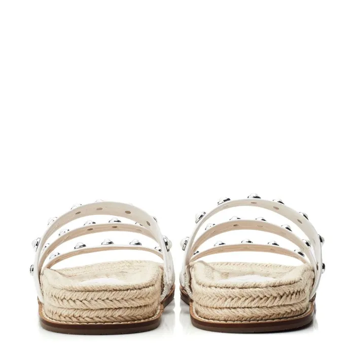 Slider Sandals Women Moda In Pelle Orilla White Porvair
