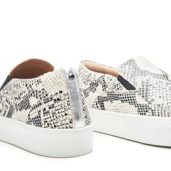 SlipOn Trainers Women Moda In Pelle Adrina Natural Snake Print Leather