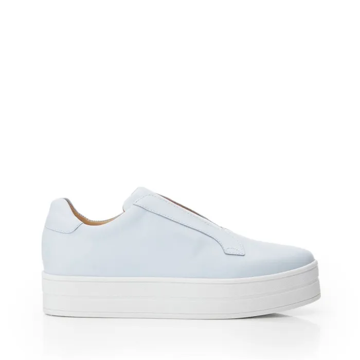 SlipOn Trainers Women Moda In Pelle Bsoleful BBath Light Blue Leather