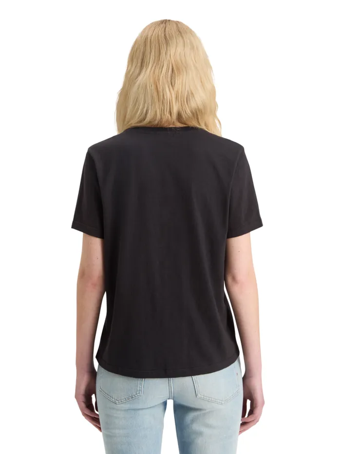 SLUB VNECK REGULAR FIT TSHIRT Evening Black Women Scotch and Soda Tops and TShirts SLUB VNECK REGULAR FIT TSHIRT Evening Black Women Scotch and Soda Tops and TShirts