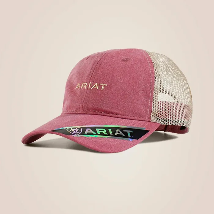 Small Logo Cap Burgundy Women Ariat Hats and Caps