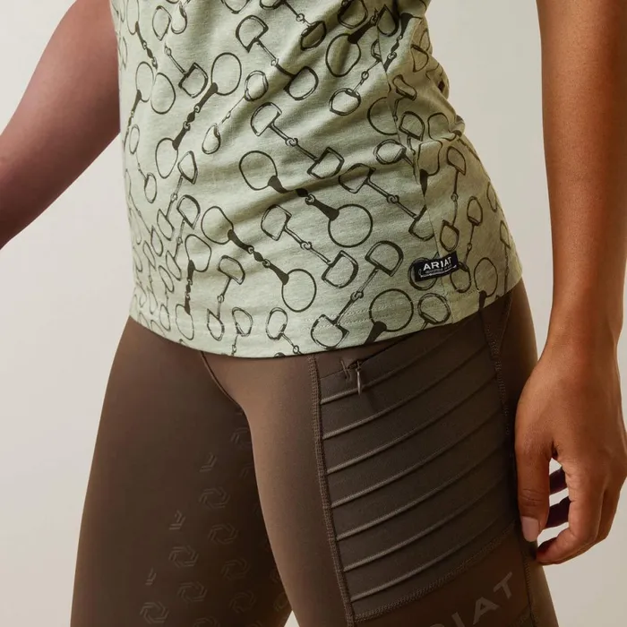 Snaffle TShirt Basil Heather Women Ariat TShirts and Tops Snaffle TShirt Basil Heather Women Ariat TShirts and Tops