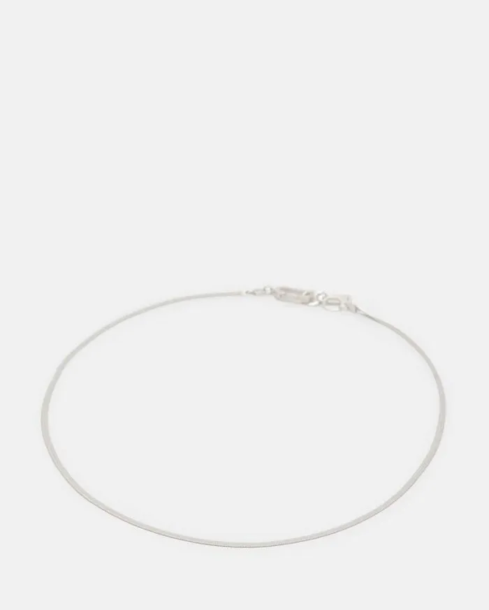 Snake Chain Fine Sterling Silver Necklace Silver Women AllSaints Accessories