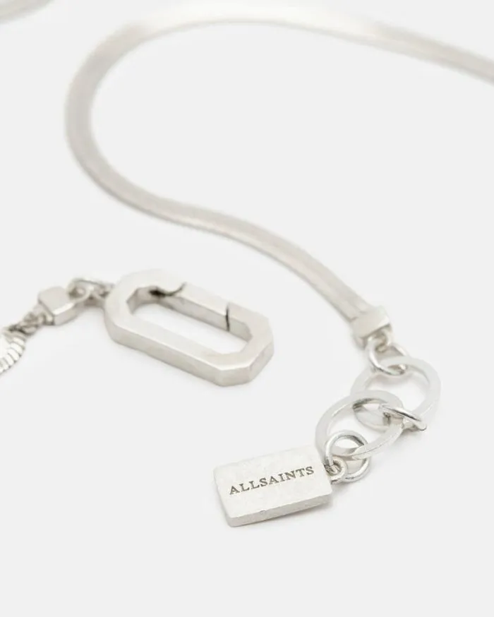 Snake Chain Fine Sterling Silver Necklace Silver Women AllSaints Accessories