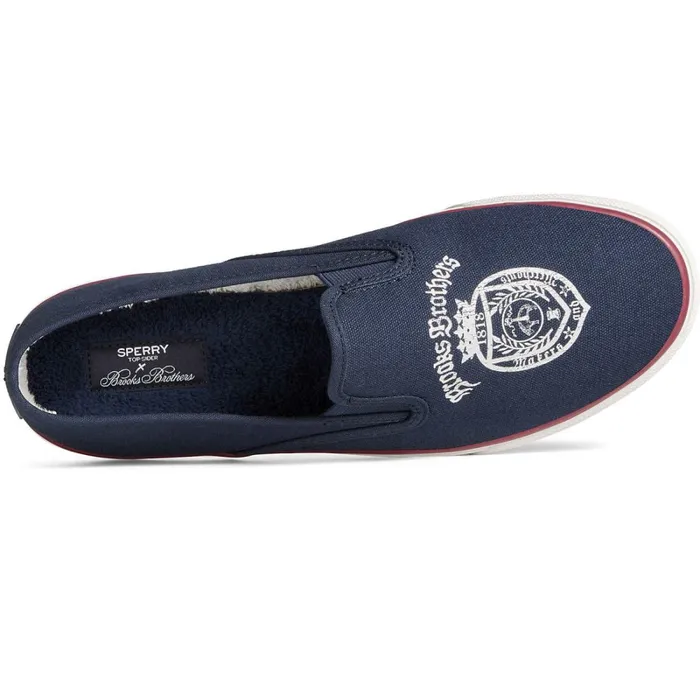 Sneakers Men Sperry Sperry X Brooks Brothers Slip On Sneaker Navy Sneakers Men Sperry Sperry X Brooks Brothers Slip On Sneaker Navy